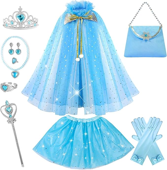 FKKFYY Rainbow Cape Cloak for Girl Princess