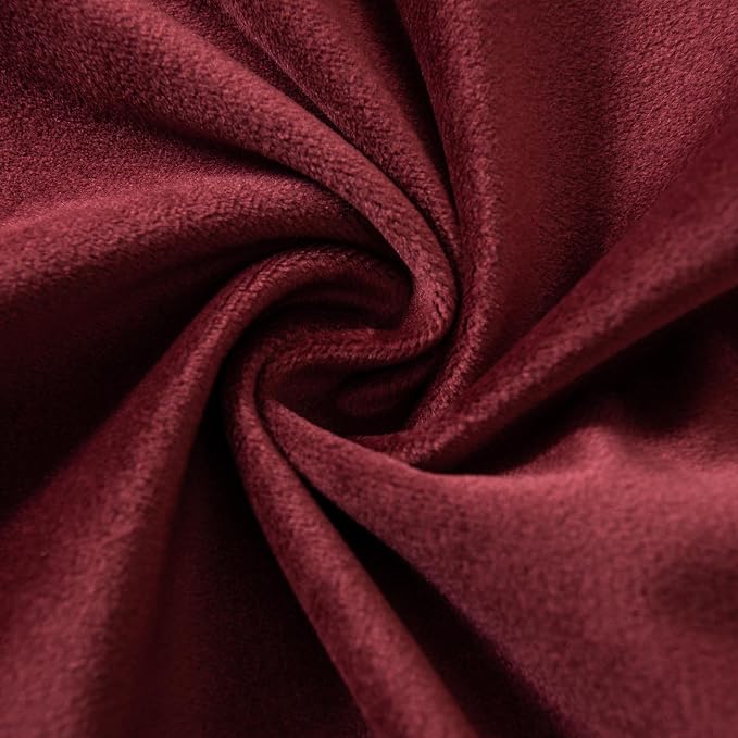 22x22 Velvet Throw Pillow Covers Set of 2 for Couch Sofa Bed,Burgundy | JUSPURBET Decorative Pillow Covers with Invisible Zipper for Modern Living Room Bedroom Home Decor Christmas