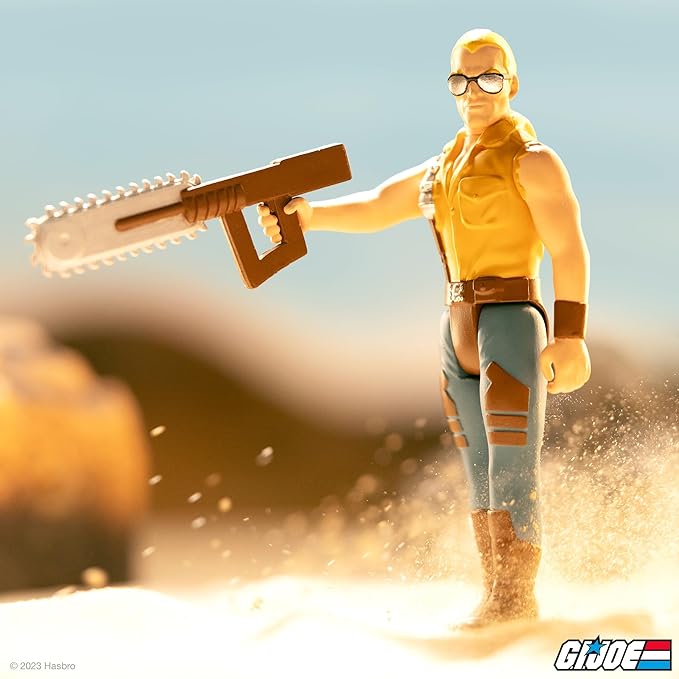 Super7 G.I. Joe Buzzer - 3.75" G.I. Joe Action Figure with Accessory Classic Cartoon Collectibles and Retro Toys