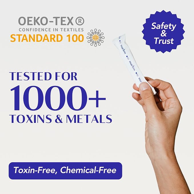 Marlow | Organic Cotton Tampons | Plant Based Applicator | Super 18 Count