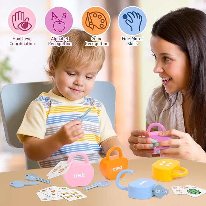 Lock and Key Toddler Toy, Preschool Learning Activities, Kindergarten Classroom Must Haves, Montessori Toys for 3 Year Old, Educational Math Manipulatives
