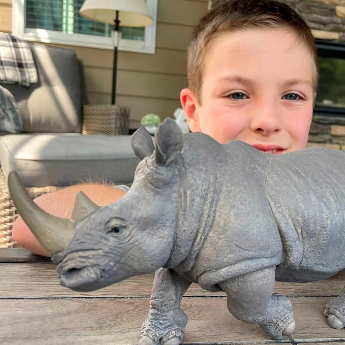 Safari Ltd. White Rhino Figurine - Detailed 12.5" Plastic Model Figure - Fun Educational Toy for Boys, Girls & Kids Ages 1+