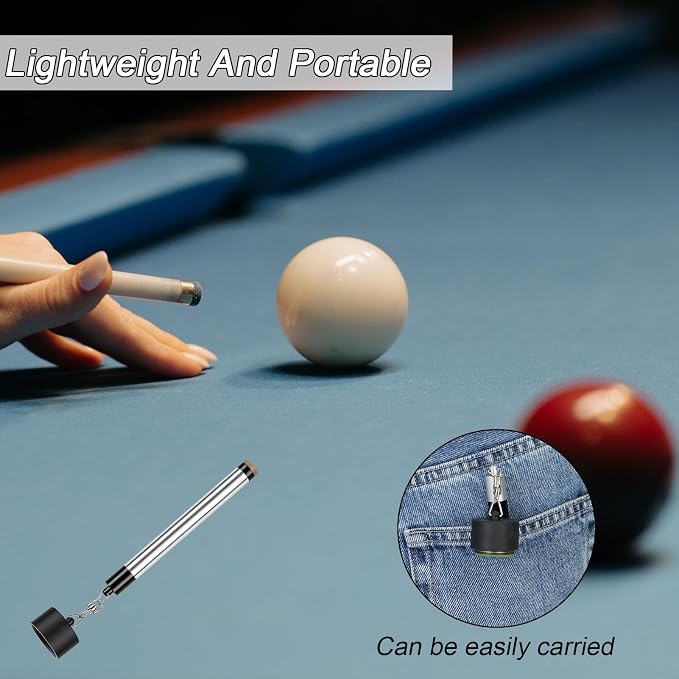 LAKE OF FIRE Pool Cue Chalk Holder – 2-in-1 Billiard Accessory with Pool Chalk Holder & Cue Tip Tool