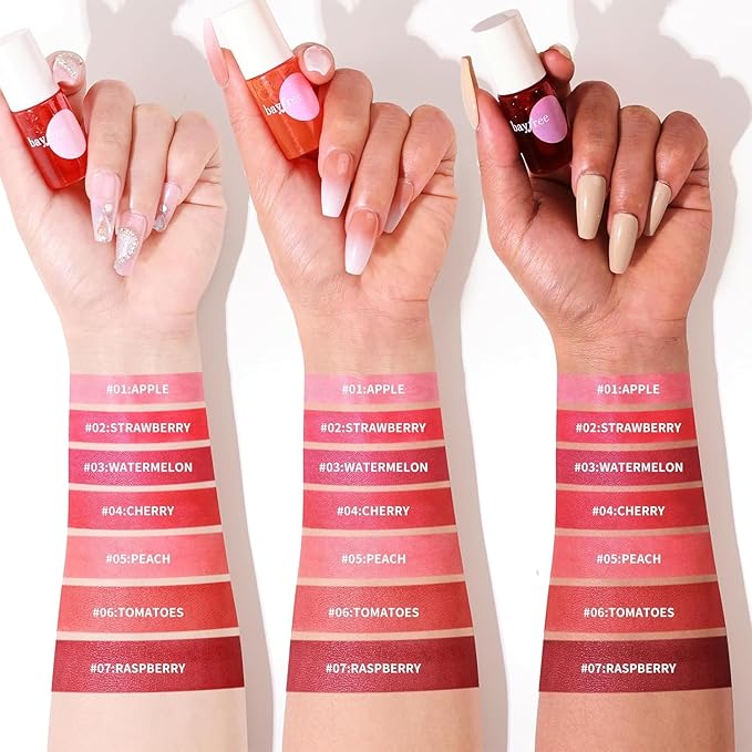 bayfree Lip Tint Stain Set, Korean Water Tint Lightweight Non-sticky, Waterproof Long Lasting Liquid Blush & Lip Stain, Transfer-Proof, Matte Finish Lip Color Makeup (made into jam)