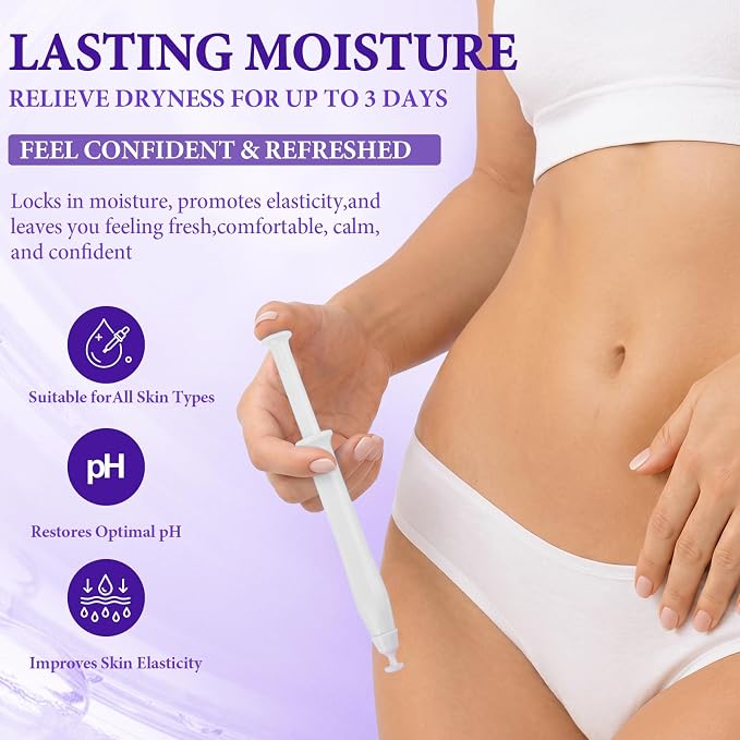 Vaginal Moisturizer | Hyaluronic Acid & Vitamin E | Pre and Post Menopausal | pH Balance for Women | Vaginal Dryness Relief and Long Lasting Wetness (1Box x 6pcs)