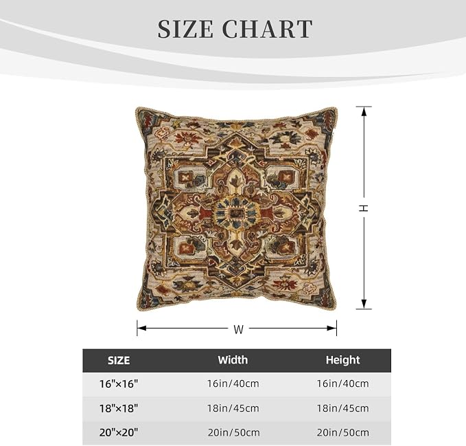 Terracotta Gold Vintage Velvet Pillow Covers 16x16 Inch Tan Brown Khaki Bohemian Tapestry Carpet Throw Pillows for Couch Soft Cushion Covers Pillowcase Aztec Boho Rug Pillow Cases for Bed Living Room