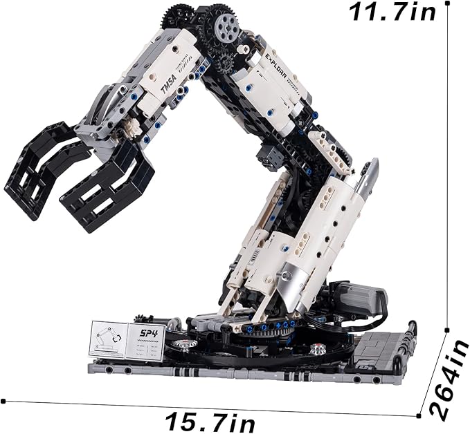 Mechanical Technic Arm Building Blocks Set,Toy Set with Remote Control and 8-Way Control,STEM Educational Toys,Set for Boys and Girls 8-14,Technic Robotic Arm Set for Adult(784Pcs)