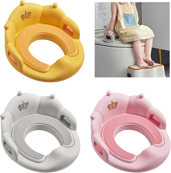 Children Potty Seats With Handles Splash Guard Detachable Soft Cushion Toilet Seats Baby Potty Training Toilet Seats