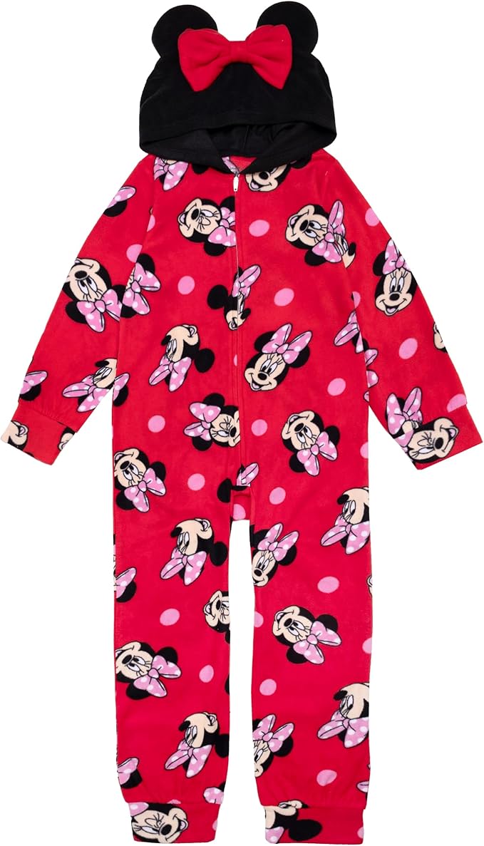 Disney girls Hooded Blanket Sleeper, Comfortable Pajamas, Soft & Cute for Kids