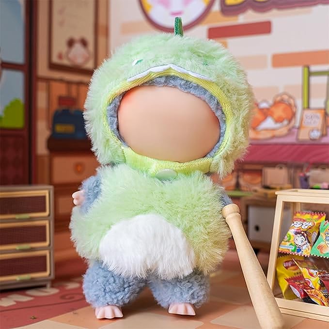 Clothes Fit for 17CM Doll, Fashion Doll Clothes Outfit Set Cute Theme Designer Toys Dress Accessories for Collector Fans Display (3D Green Dinosaur)