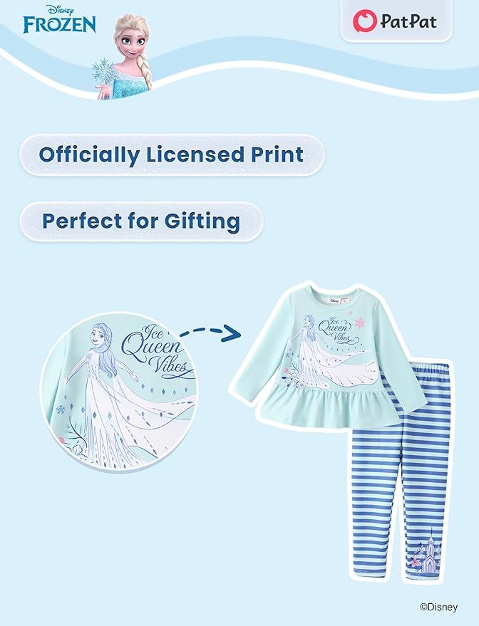 Disney Minnie Mouse Frozen Princess Marvel Toddler Girls Clothes Long Sleeve Sweatshirt + Leggings 2pcs Outfits Set 2-6Y