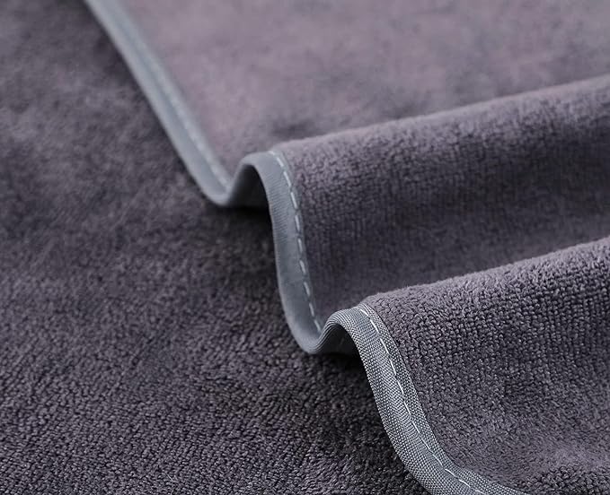 Microfiber Gym Towels Bigger Size Super Soft for Exercise Fitness, Sports, Workout, 380-GSM 15-Inch x 31-Inch Quick-Drying Towels (Blue-Pink-Grey, 3 Pack)