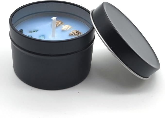 Ocean Breeze Scented Candle – 2.2oz Travel Tin Soy Wax Candle, Fresh & Clean Scent for Home, Meditation & Stress Relief