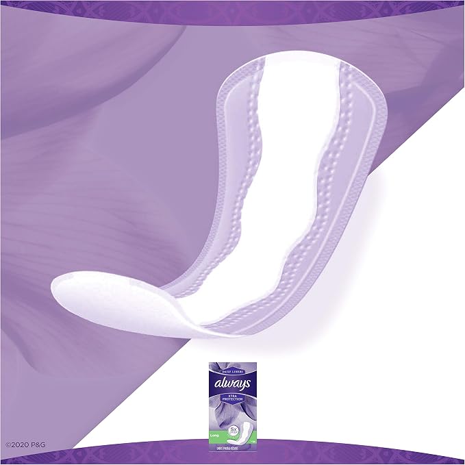 Always Xtra Protection Daily Liners, Long, 108 Count, Pack of 4 (Total 432 Count)