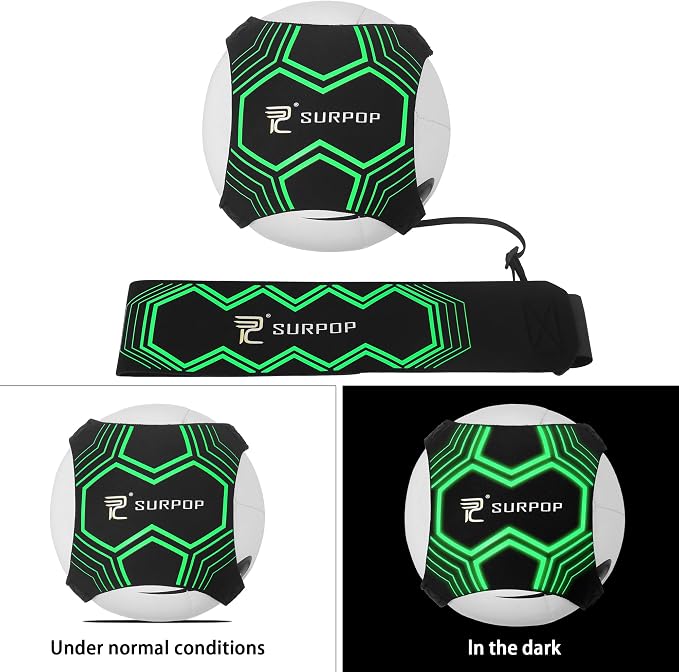 Surpop Soccer/Volleyball/Rugby Trainer, Football Kick Throw Solo Practice Training Aid Control Skills Adjustable Waist Belt for Kids Adults
