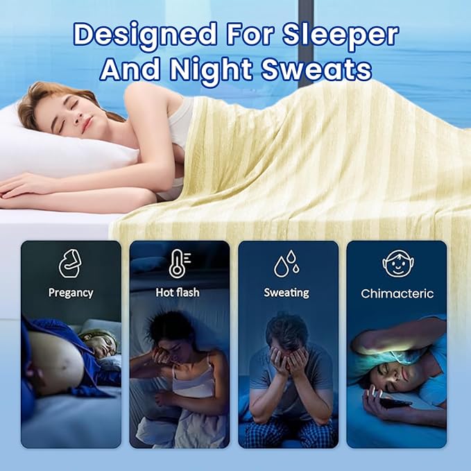 Cooling Blanket for Hot Sleepers Cold Summer Blanket Throw 60"x90" | Cold Summer Bed Blanket Keeps Cool for Night Sweats, Soft Lightweight Breathable Sofa Blankets for Kid Adults