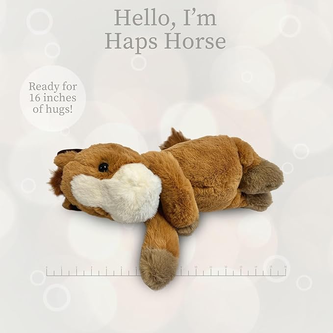 World's Softest Plush Haps Horse, Lushee, Large, 16" Stuffed Animal for Baby, Toddler, Kids, Adults - Horse Plush Toy-Adorable Toy Made from Kid-Friendly, Quality Materials
