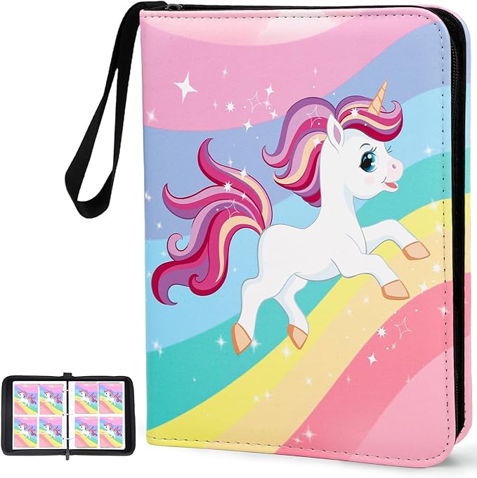 Collectible Trading Card Albums, 400 Card Holders with 50 Removable Sleeves, Portable 4 Pockets Collectible Trading Card Binder, PU Card Collection Binder for MTG, TCG, Sport Card, Game Cards