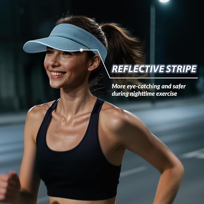 Sukeen Women's Adjustable Fit Runners Lightweight Comfort Performance Visor, Sports Sun Visor One Size Fits Most