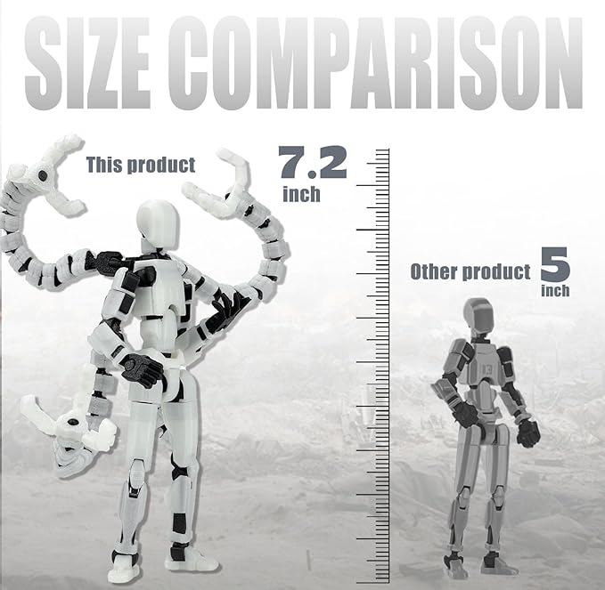 Already Assembled T13 Action Figure Accessories,Dummy 13 T13 Multi-Jointed Movable,for Collectors Desktop Decorations t-13 Movability 3D Printed Toys (Golden)