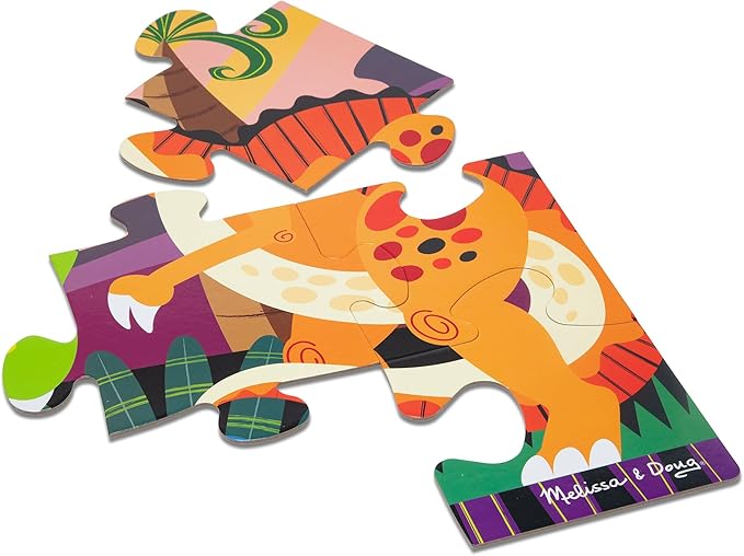 Melissa & Doug Dinosaur Dawn Jumbo Floor Puzzle (24 Pieces, 2 x 3 Feet), Jigsaw Puzzle for Preschoolers and Kids Ages 3+ - FSC Certified
