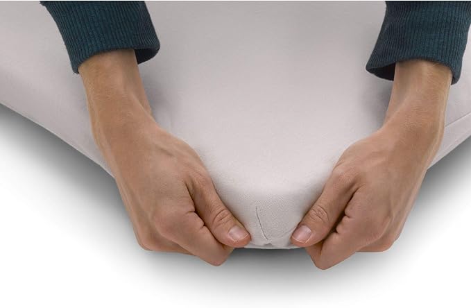 Bugaboo Stardust Fitted Cotton Sheet – 100% Natural Breathable Cotton Play Yard Sheet, Oeko-Tex® Certified, Soft & Machine Washable for Bugaboo Stardust Mattress – Mineral White