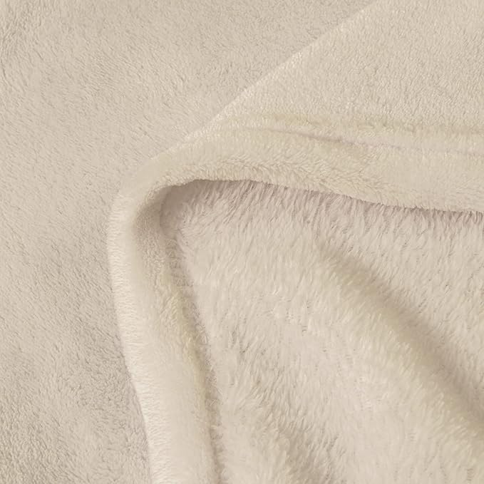 BEDELITE Fleece Blanket Soft Plush Twin Size Blanket Beige 60"x80" | Ultra Soft Fleece, Plush Microfiber, Lightweight Warmth, All Season Comfort, Fade Resistant, Machine Washable, Couch Sofa Bed