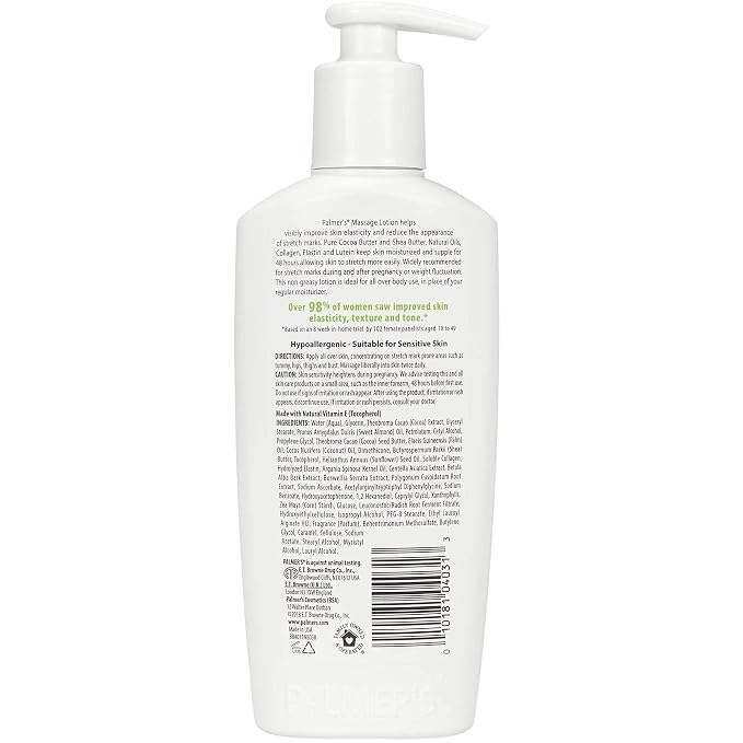 Palmer's Cocoa Butter Formula Massage Lotion For Stretch Marks with Vitamin E, Collagen and Elastin, and Shea Butter, 8.5-Ounce Bottles (Pack of 6)