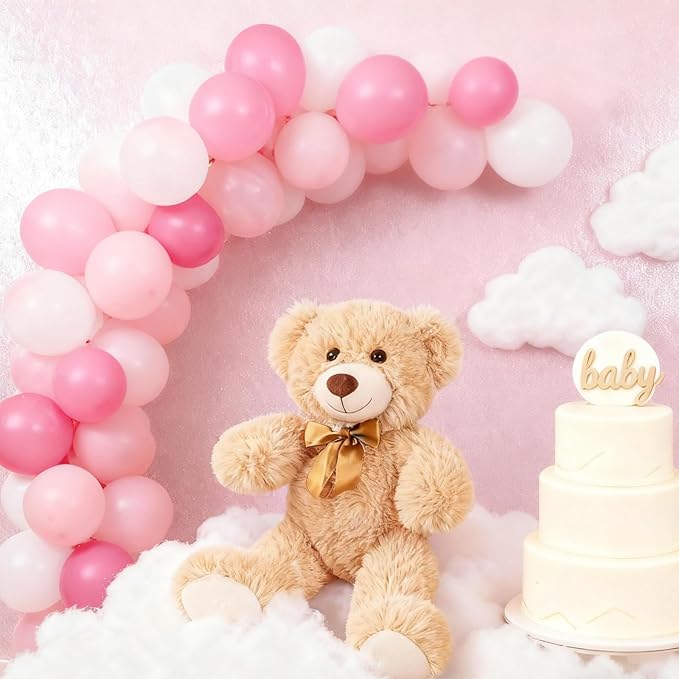 MaoGoLan 3 Pieces Bulk Teddy Bears Stuffed Animals Baby Shower, Soft Small Stuffed Teddy in Bulk, 13.5" Cuddly Mini Teddy Bears Centerpiece,Wedding,Party,Engagement