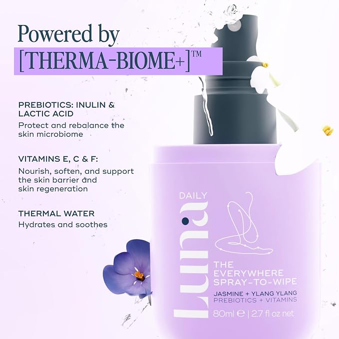 Luna Daily The Everywhere Spray-To-Wipe - Fresh Jasmine + Ylang Ylang | 80ml
