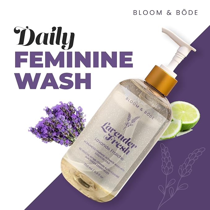 Bloom & Bōde Lavender Fresh Feminine Intimate Wash, pH-Balanced, 11.8 fl oz