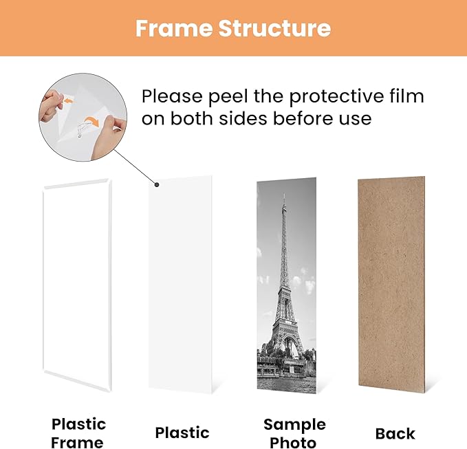 upsimples 16x20 Poster Frame, Easy Slide-In Assembly, White, 3 Pack | Gallery Wall 16 x 20 Picture Frames Set for Family, Wedding, Christmas, Easy to Change Photos