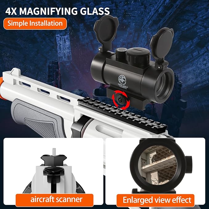 Soft Bullet Shotgun Toy Gun - Foam Blaster Dart Sniper Rifle with Scope Boys Halloween Xmas Birthday Kids Age 8-12 Year Old Fake Pistol Young Revolver Cap Guns Outdoor Children Play CS