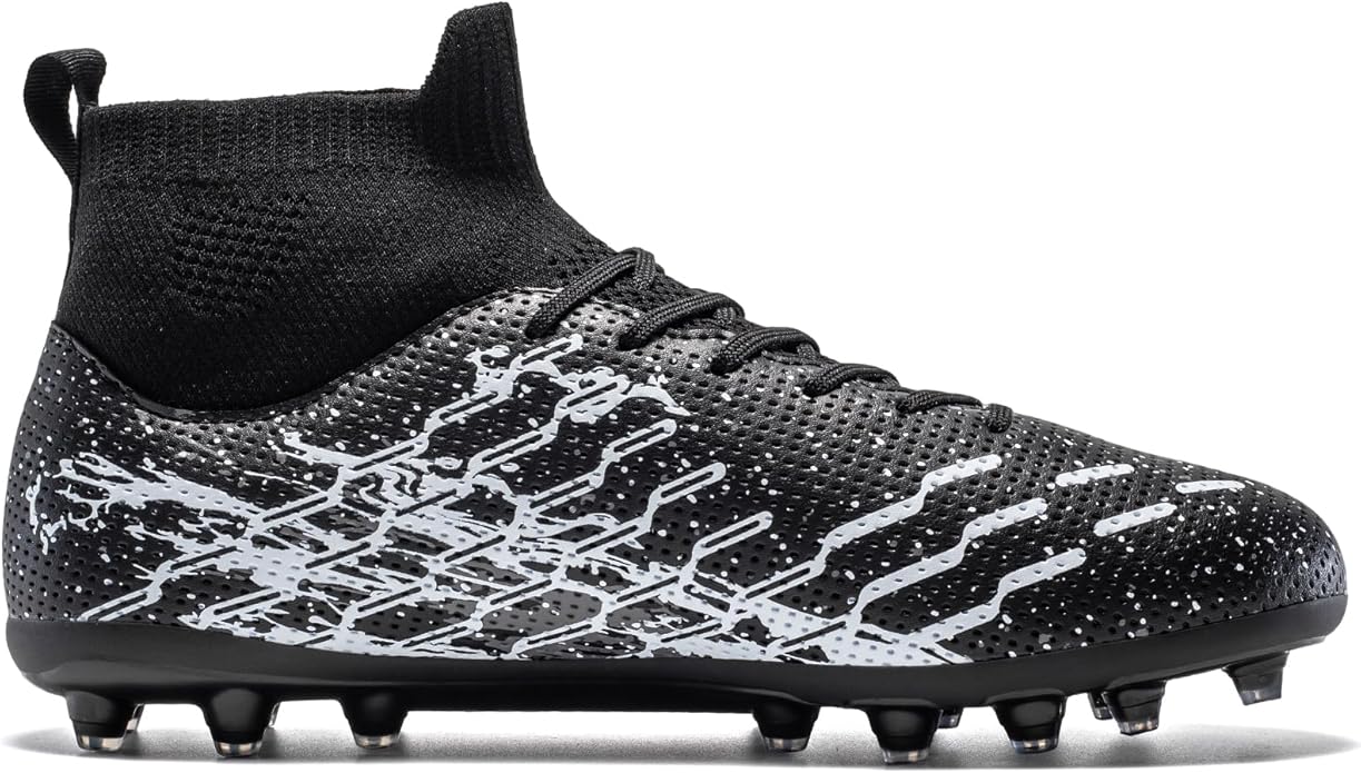 Kids Slip On Soccer Cleats for Boys Girls Youth Training Football Shoes