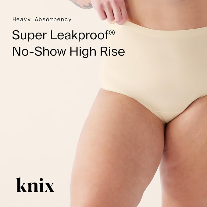 KNIX Super Leakproof High Rise Period Underwear for Women, Machine Washable, Reusable (1 Pack)