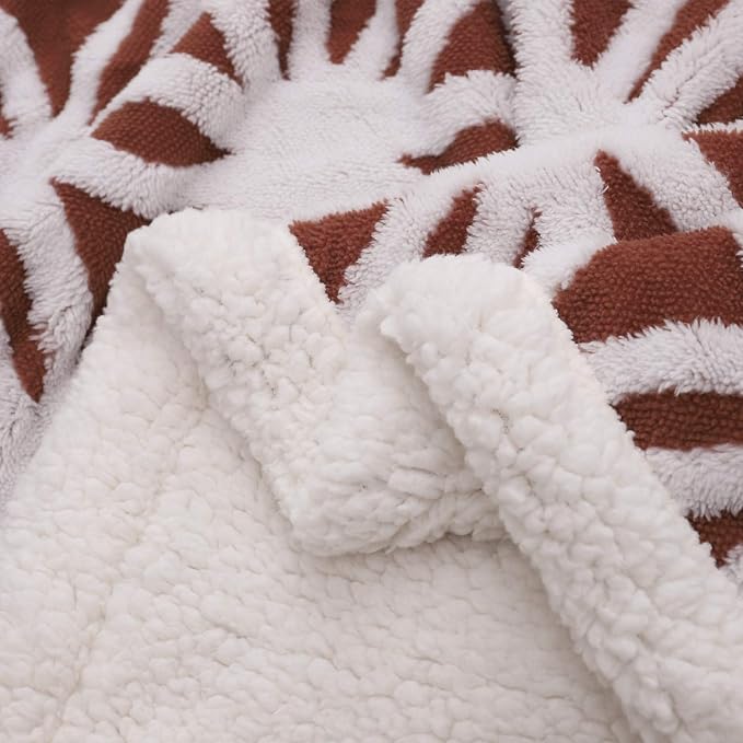LOMAO Sherpa Fleece Blanket Gifts for Mom Dad Cozy Soft Throw Blanket for Women Men Birthday Gifts Dual Sided Couch Sofa Bed Blanket (Brown, 51"x63")