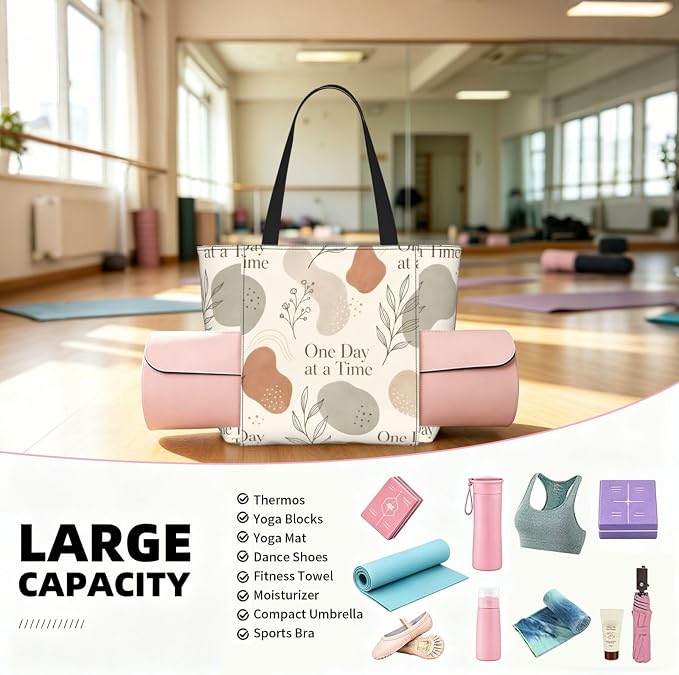 Christian Cross Jesus God Yoga Mat Bag for Women with Mats Bags Carrier Carryall Canvas Tote with Zipper Pocket, Polyester Gym Bag for Yoga Pilates Beach Travel Fitness Workout Gifts for Yoga Lovers