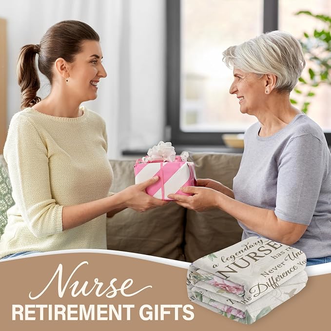 Nurse Retirement Gifts for Women, Nurse Retirement Blanket 60"x50" | Retirement Gift for Nurses 2026, Retired Throw for Nurses Appreciation Week, Retirements Parties