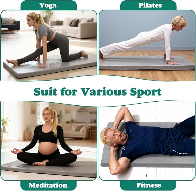 3 Inch Extra Thick Yoga Mat 6 * 2.5ft Thick Extra Wide Workout Mat, Non Slip Foam Exercise Mats for Women Men Fitness, Yoga, Pilates, Stretching & Floor Exercises