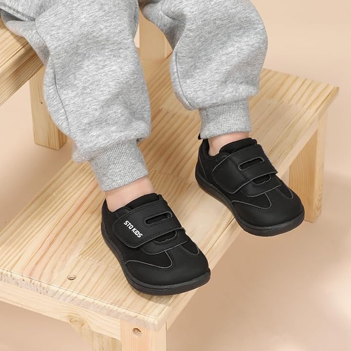 Wide Toe Box Toddler Shoes Zero Drop Boys Girls Barefoot Shoe Non-Slip Little Kids Sneakers for First Walking
