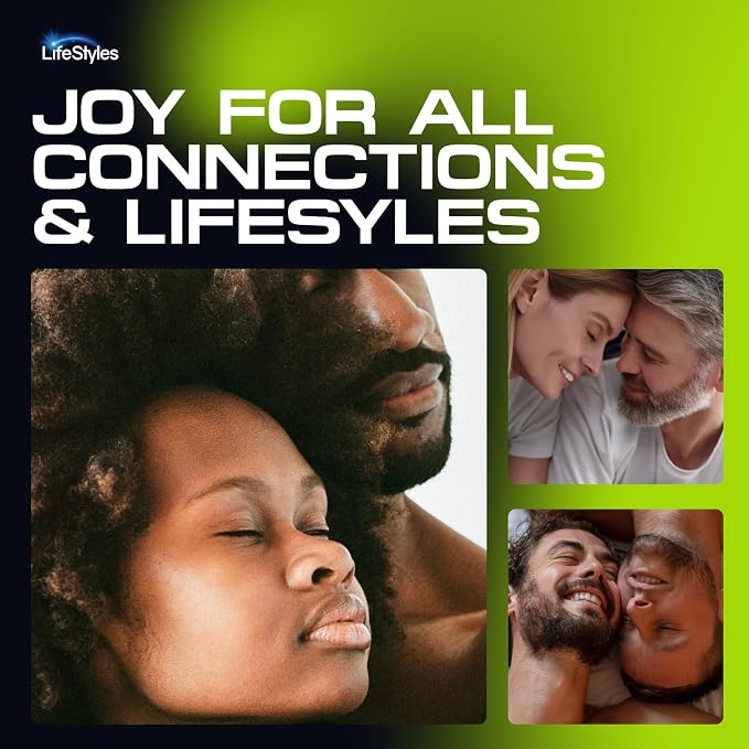 LifeStyles Ultra Sensitive Premium Lubricated Natural Latex Condoms Value Pack - 50 Count, 1 Pack - Triple Tested for Best Protection, Made with UltraGlide Silicone Lube