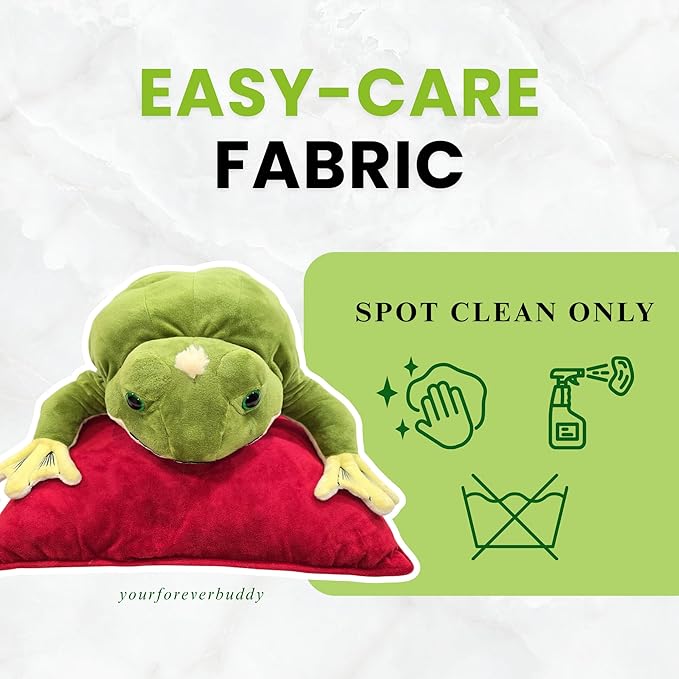 25" Frog Plush Toy – Large Soft Frog for Kids – Huggable Stuffed Animal Gift – ASTM Certified – Spot Clean Only