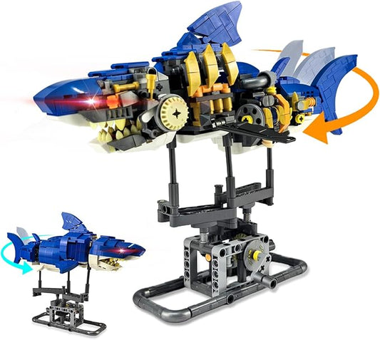 Building Bricks Set - Building Blocks - Animal Micro Building Block Toy for Boys Girls & Adults (Shark)