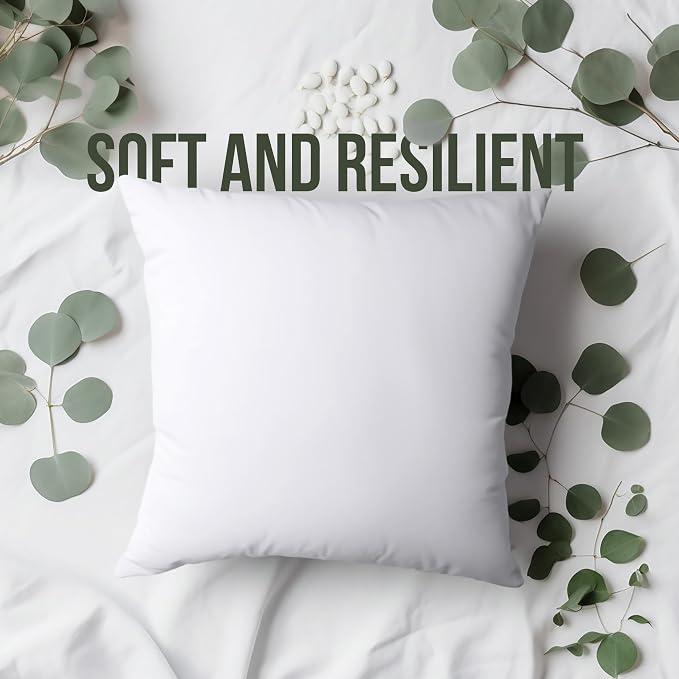 Utopia Bedding Throw Pillows, 18x18 Pillow Inserts, Pack of 1, White | Down Alternative Throw Pillow Inserts, Couch Pillows for Indoor Decor, Plush & Supportive, Decorative Cushion for Sofa, White