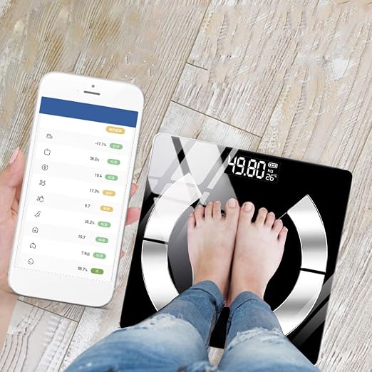 Compact Smart Scale, Advanced Body Monitor, Wellness Tool with Fast, Office Gadget with Reliable Detail, 10.24 x 10.24in Kitchen Device, Travel Accessory for Pregnancy Care