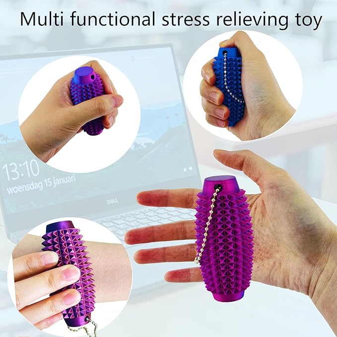 Upgrade Little Ouchies Pain Stim Fidget 3D Printed Fidget Toys Anxiety Relief Items,Handheld Fidget Toys,Adults & Teens Promotes Focus, Novelty Stress Relief for Christmas Birthday Gifts（RB）