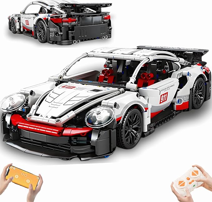 1226-piece Car Building Kit with Motor - 1:14 Scale Model Car Kits for STEM Learning, Includes Remote Control Car, Scissor Doors & Detailed Design, Educational RC Cars Gift
