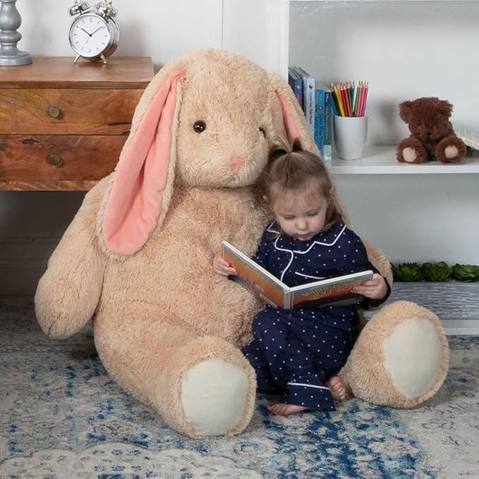 Vermont Teddy Bear Giant Bunny Stuffed Animal - 4 Ft Stuffed Bunny Plush Toy from Giant Cuddle Collection, Adorable Rabbit Animal for Kids & Adults for All Ages