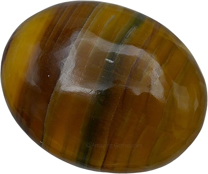 Amazing Gemstone Fluorite Crystals and Healing Stones - Large Palm Stone Crystals Piedra - Crystal for Good Luck, Balanced Positive Energy, Meditation - Unique Stocking Stuffers, Gifts for Women, Men