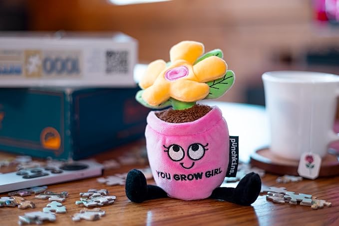 Flower Plushie - You Grow Girl Cute Flower Plush, Funny Plushie Gift for Kids